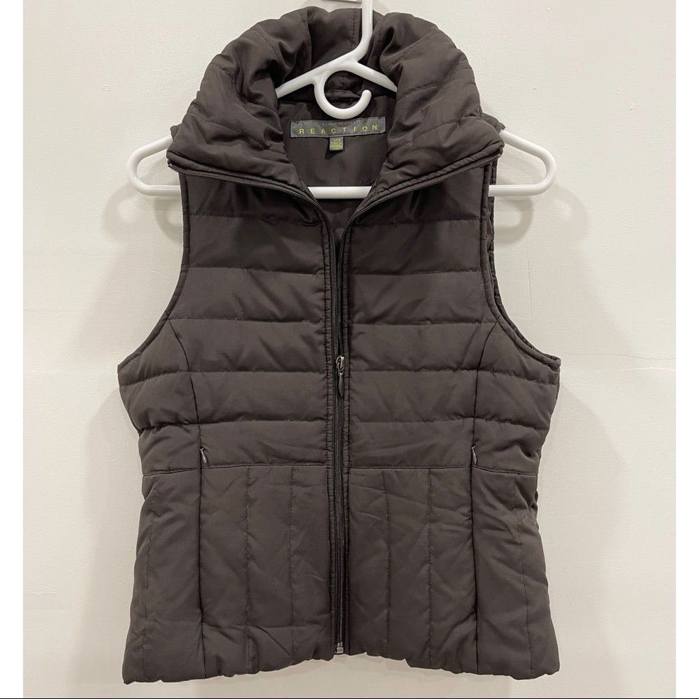 Kenneth Cole Reaction Quilted Down Vest Brown S
